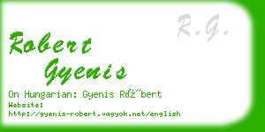 robert gyenis business card